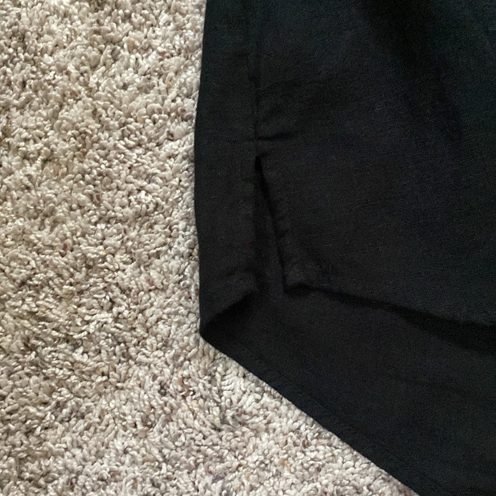 Womens Linen Universal Thread Top size Large Black - Picture 7 of 8